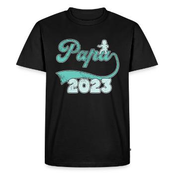 Papa 2023 - T-shirt Premium bio Homme - noir - Devant - Nico (187cm)