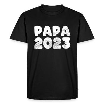 Papa 2023 - T-shirt Premium bio Homme - noir - Devant - Nico (187cm)