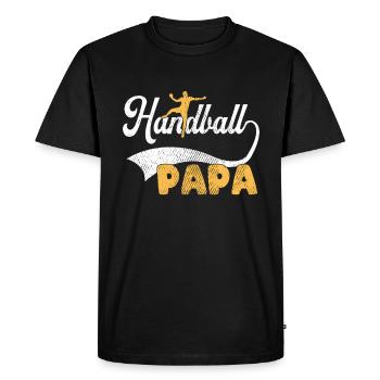 Papa Handball - T-shirt Premium bio Homme - noir - Devant - Nico (187cm)