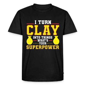 Ceramic Oven Cermaicist Ceramic Clay Oven Pot - Men's Premium Organic T-Shirt - black - Front - Nico (187cm)