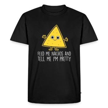 Nacho Mexico Mexican Food Funny Nachos - Men's Premium Organic T-Shirt - black - Front - Nico (187cm)