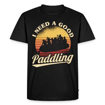 Rafting Raft Gift Paddler Rafting - Men's Premium Organic T-Shirt - black - Front - Nico (187cm)