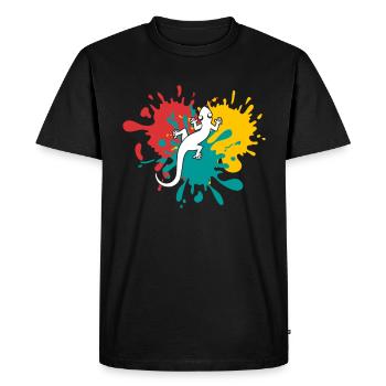 Lézard - T-shirt Premium bio Homme - noir - Devant - Nico (187cm)