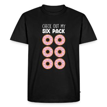Donut streut Donut gebratener Teig süßes Dessert - Männer Premium Bio T-Shirt - Schwarz - Vorne - Nico (187cm)