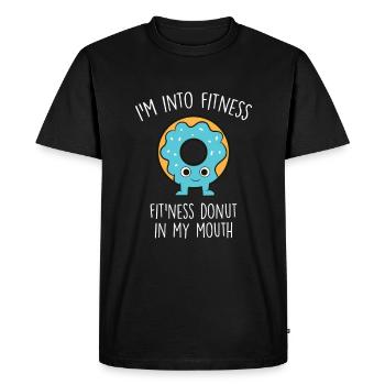 Donuts Food Lover Donut Saying Funny Donuts - T-shirt Premium bio Homme - noir - Devant - Nico (187cm)