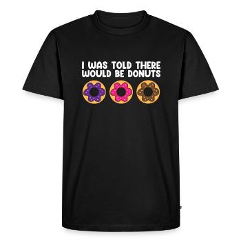 Donuts Food Lover Donut Saying Funny Donuts - T-shirt Premium bio Homme - noir - Devant - Nico (187cm)