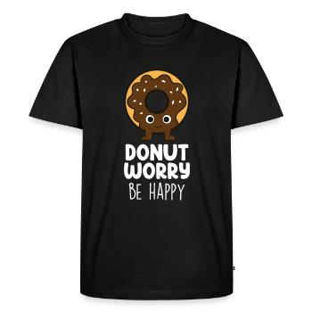 Beignets Food Lover Donut Dire Funny Donuts - T-shirt Premium bio Homme - noir - Devant - Nico (187cm)