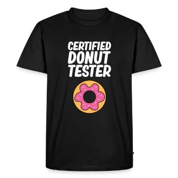 Donuts Food Lover Donut Saying Funny Donuts - T-shirt Premium bio Homme - noir - Devant - Nico (187cm)
