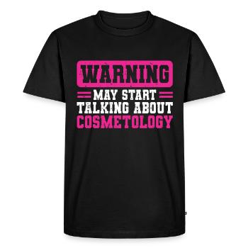 Cadeau Cosmétologie Esthéticienne - T-shirt Premium bio Homme - noir - Devant - Nico (187cm)