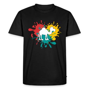 Dromadaire - T-shirt Premium bio Homme - noir - Devant - Nico (187cm)