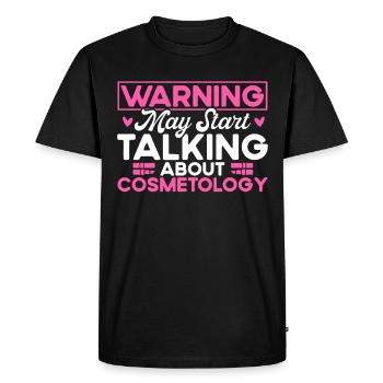 Cosmétologie Cadeau Esthéticienne - T-shirt Premium bio Homme - noir - Devant - Nico (187cm)