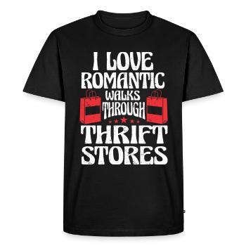 Vente à la ferme Thrifting - T-shirt Premium bio Homme - noir - Devant - Nico (187cm)