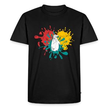 Silhouette de pingouin - T-shirt Premium bio Homme - noir - Devant - Nico (187cm)