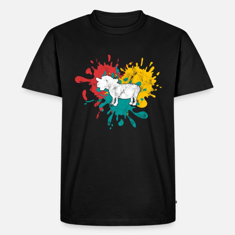 Schaf - Männer Premium Bio T-Shirt - Schwarz