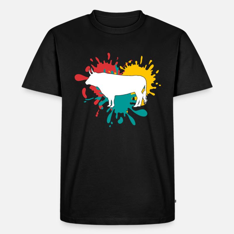 Stier - Männer Premium Bio T-Shirt - Schwarz