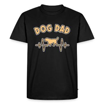 chien papa chiens papa - T-shirt Premium bio Homme - noir - Devant - Nico (187cm)