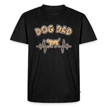 chien papa chiens papa - T-shirt Premium bio Homme - noir - Devant - Nico (187cm)