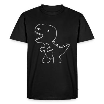 Dino Dinosaur dessiné à la main - T-shirt Premium bio Homme - noir - Devant - Nico (187cm)