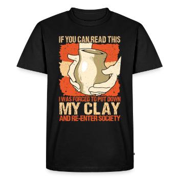 Ceramic Oven Cermaicist Ceramic Clay Oven Pot - Men's Premium Organic T-Shirt - black - Front - Nico (187cm)