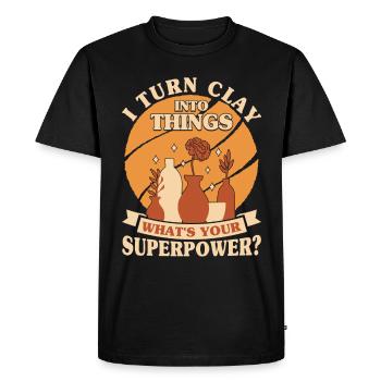 Ceramic Oven Cermaicist Ceramic Clay Oven Pot - Men's Premium Organic T-Shirt - black - Front - Nico (187cm)