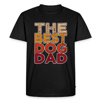 Meilleur papa chien rétro - T-shirt Premium bio Homme - noir - Devant - Nico (187cm)