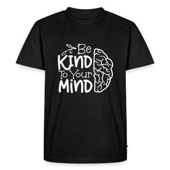 Santé mentale Dire sensibilisation Dépression - T-shirt Premium bio Homme - noir - Devant - Nico (187cm)
