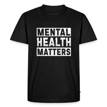 Santé mentale Sensibilisation aux maladies cérébrales humaines - T-shirt Premium bio Homme - noir - Devant - Nico (187cm)