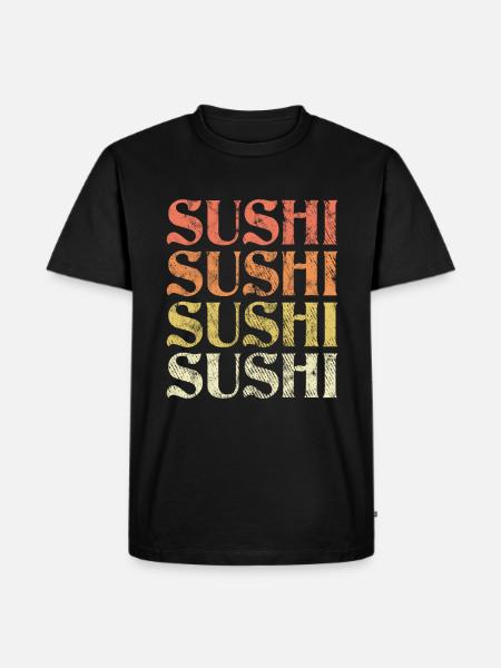 Sushi Retro - Men's Premium Organic T-Shirt - black