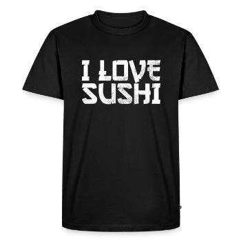 I love sushi - Men's Premium Organic T-Shirt - black - Front - Nico (187cm)