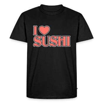 I love sushi - Men's Premium Organic T-Shirt - black - Front - Nico (187cm)