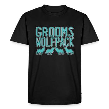 Meute de loups du marié - T-shirt Premium bio Homme - noir - Devant - Nico (187cm)