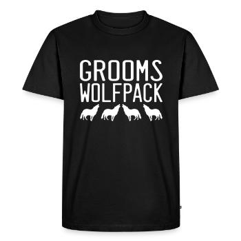 Meute de loups du marié - T-shirt Premium bio Homme - noir - Devant - Nico (187cm)