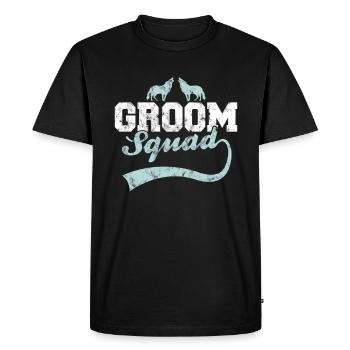 Meute de loups du marié - T-shirt Premium bio Homme - noir - Devant - Nico (187cm)