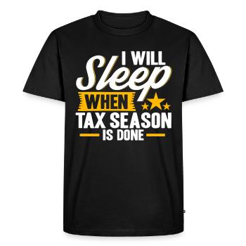Saison des impôts Journée de l’impôt sur les dons de comptables CPA - T-shirt Premium bio Homme - noir - Devant - Nico (187cm)