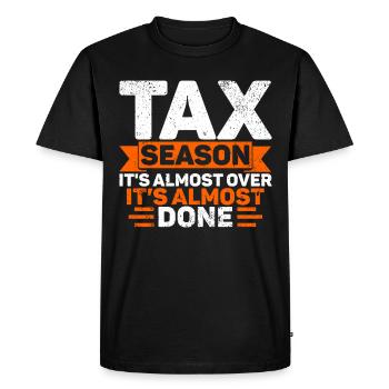 Saison des impôts Journée de l’impôt sur les dons de comptables CPA - T-shirt Premium bio Homme - noir - Devant - Nico (187cm)