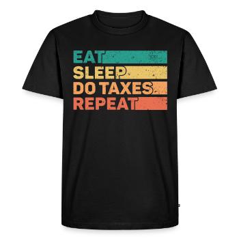Saison des impôts Journée de l’impôt sur les dons de comptables CPA - T-shirt Premium bio Homme - noir - Devant - Nico (187cm)