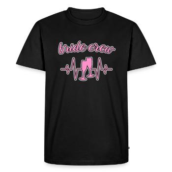 Team bride bride crew - Men's Premium Organic T-Shirt - black - Front - Nico (187cm)