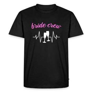 Team bride bride crew - Men's Premium Organic T-Shirt - black - Front - Nico (187cm)