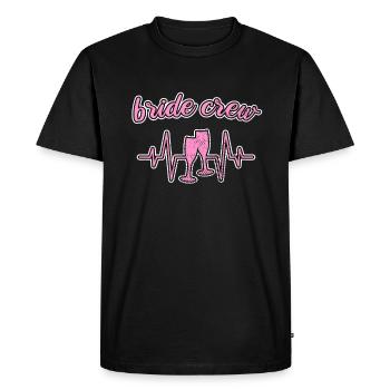 Team bride bride crew - Men's Premium Organic T-Shirt - black - Front - Nico (187cm)