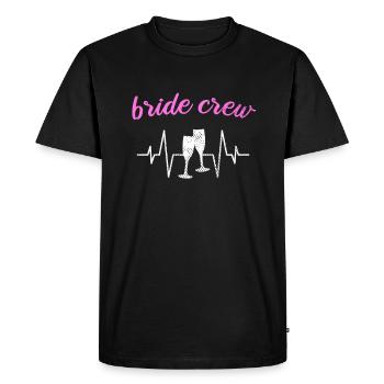 Team bride bride crew - Men's Premium Organic T-Shirt - black - Front - Nico (187cm)