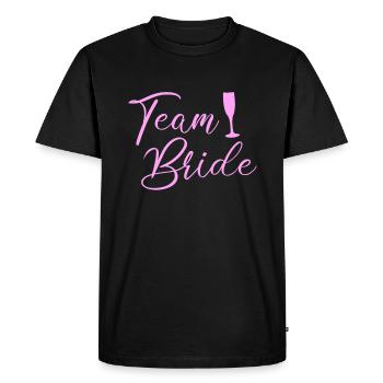 Épouse de l’équipe Épouse de l’équipe - T-shirt Premium bio Homme - noir - Devant - Nico (187cm)