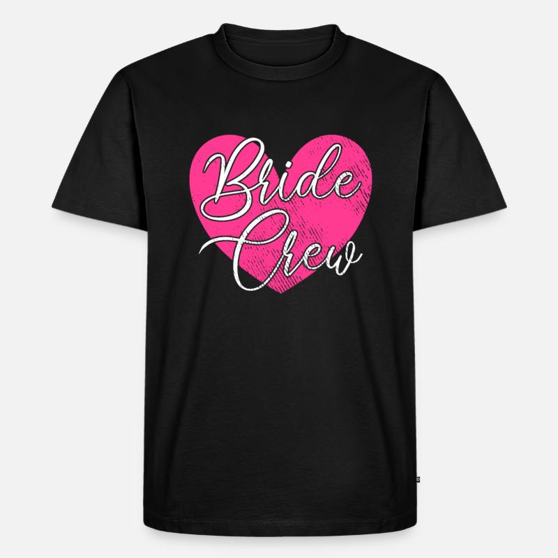 Team Braut bride crew - Männer Premium Bio T-Shirt - Schwarz