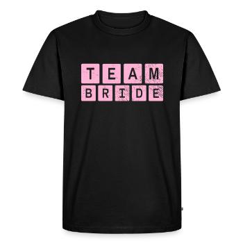 Team bride bride crew - Men's Premium Organic T-Shirt - black - Front - Nico (187cm)