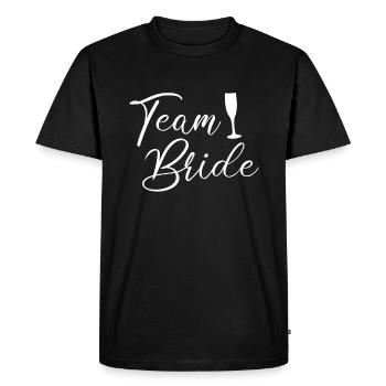 Épouse de l’équipe Épouse de l’équipe - T-shirt Premium bio Homme - noir - Devant - Nico (187cm)