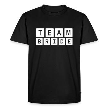 Team bride bride crew - Men's Premium Organic T-Shirt - black - Front - Nico (187cm)