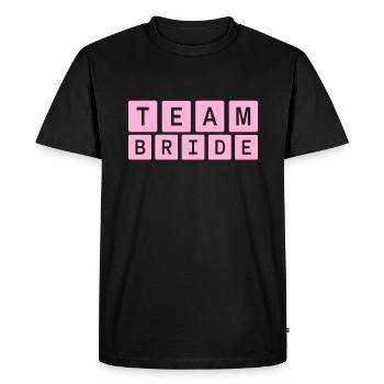 Épouse de l’équipe Épouse de l’équipe - T-shirt Premium bio Homme - noir - Devant - Nico (187cm)