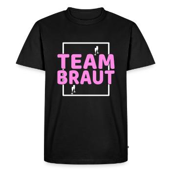 Team Bride - Men's Premium Organic T-Shirt - black - Front - Nico (187cm)
