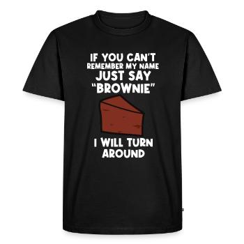 Brownies Bake Chocolate Brownie Baker - T-shirt Premium bio Homme - noir - Devant - Nico (187cm)