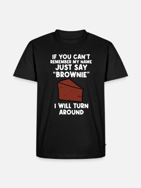 Brownies Bake Schokolade Brownie Baker - Männer Premium Bio T-Shirt - Schwarz