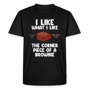 Brownie Food Bake Funny Brownies Lover Baker - Men's Premium Organic T-Shirt - black - Front - Nico (187cm)